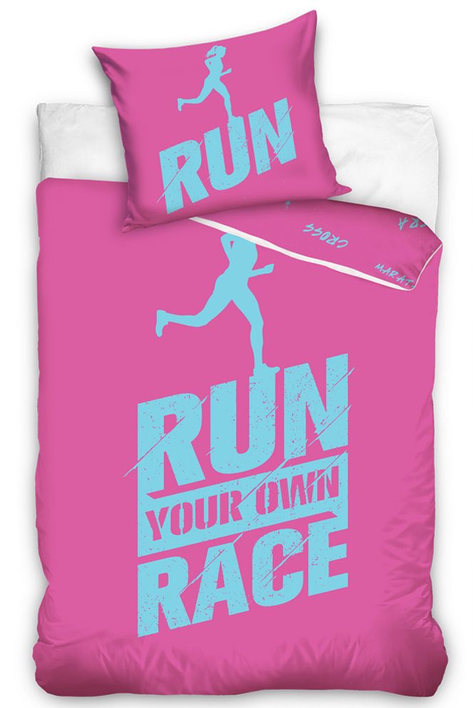 Tip Trade Perkálové obliečky Run Race ružové